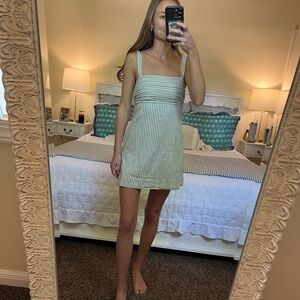 Abercrombie striped linen mini dress with built in shorts